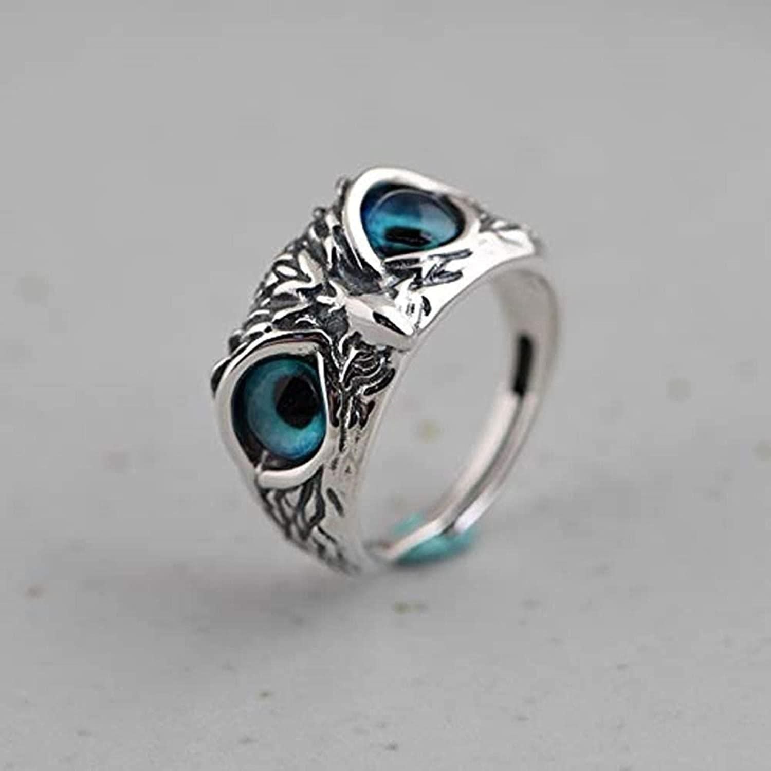 Attractive Silver Plated Owl Ring - Meoily