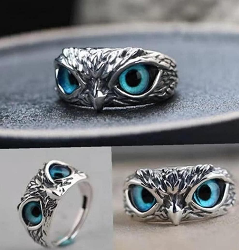 Attractive Silver Plated Owl Ring - Meoily