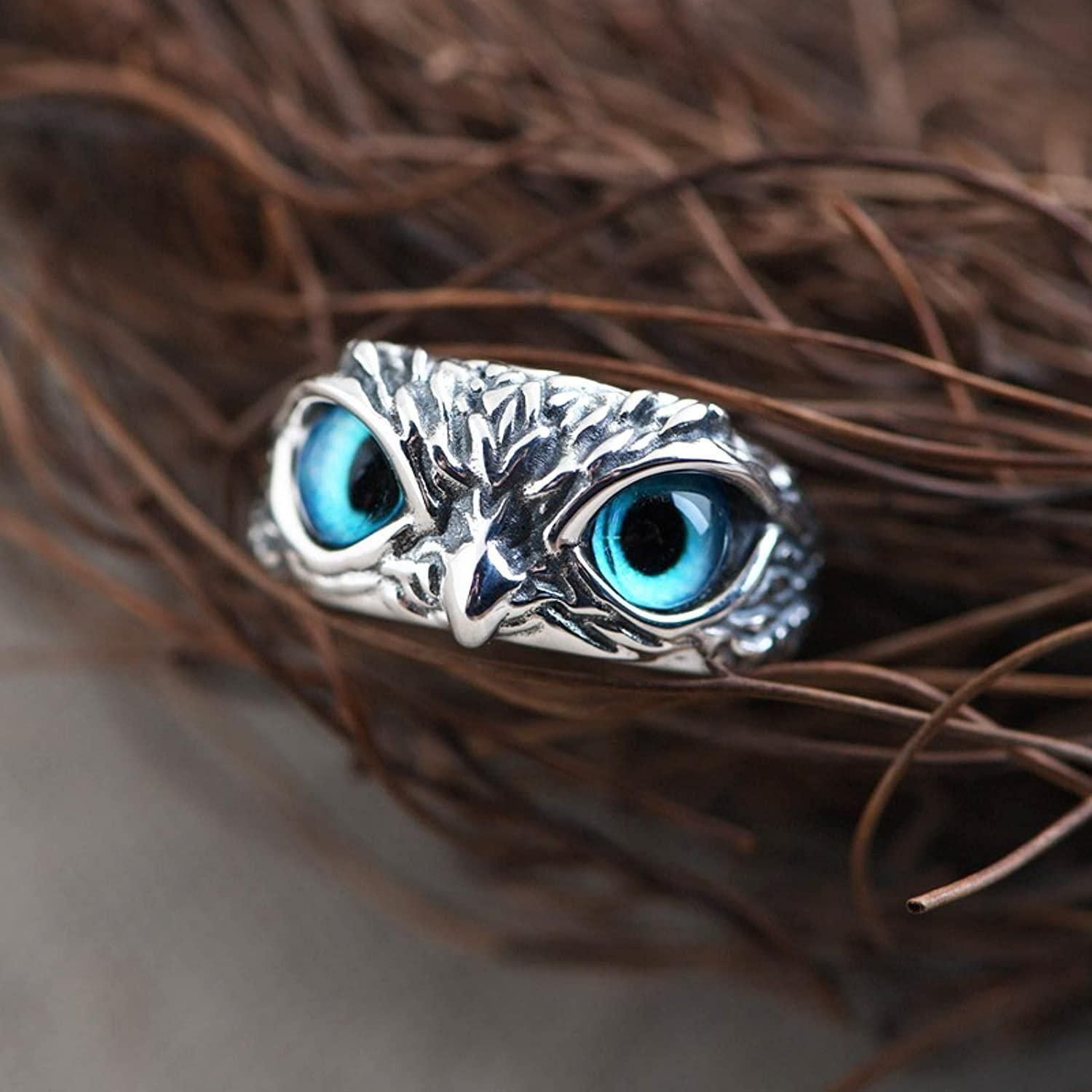 Attractive Silver Plated Owl Ring - Meoily