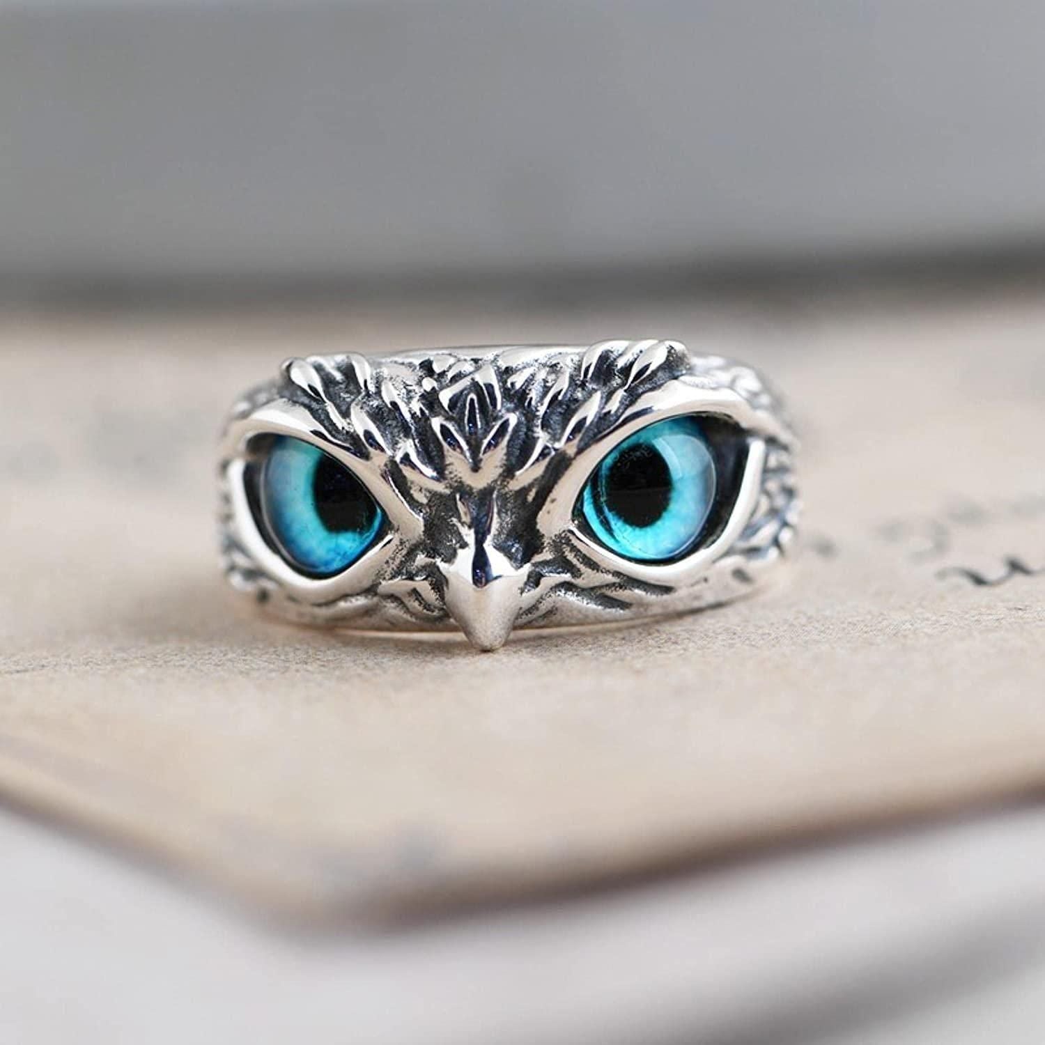 Attractive Silver Plated Owl Ring - Meoily