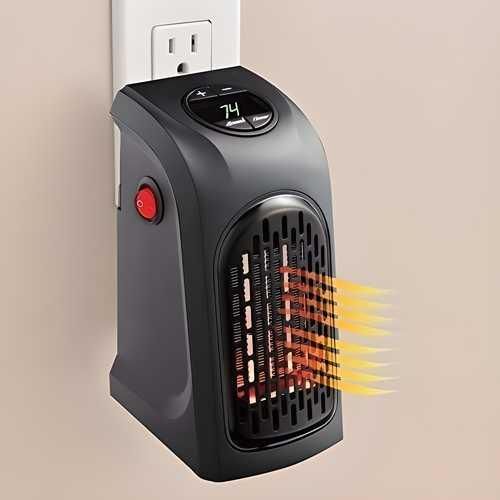 Room Heater Handy Heater for Home, Office, Camper LED Screen 400 Watts Portable Wall Heater Warmer, Mini Blower Heater for Winter - Meoily