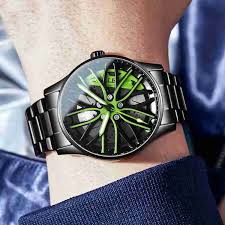 Stereoscopic Car Wheel Watch (Green) - Meoily