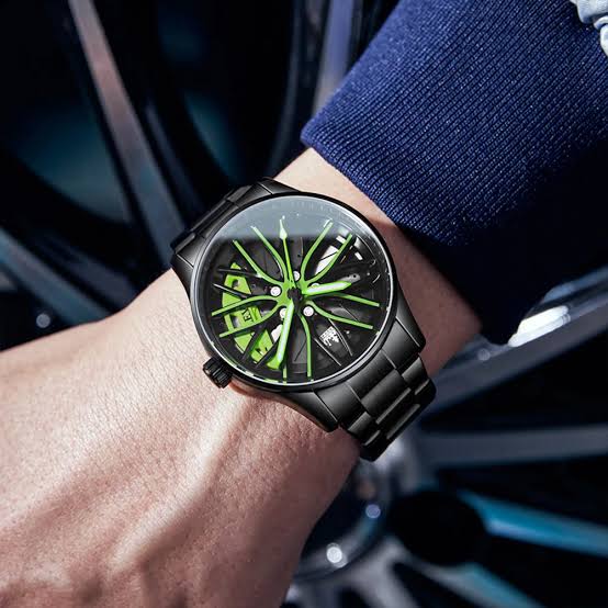 Stereoscopic Car Wheel Watch (Green) - Meoily