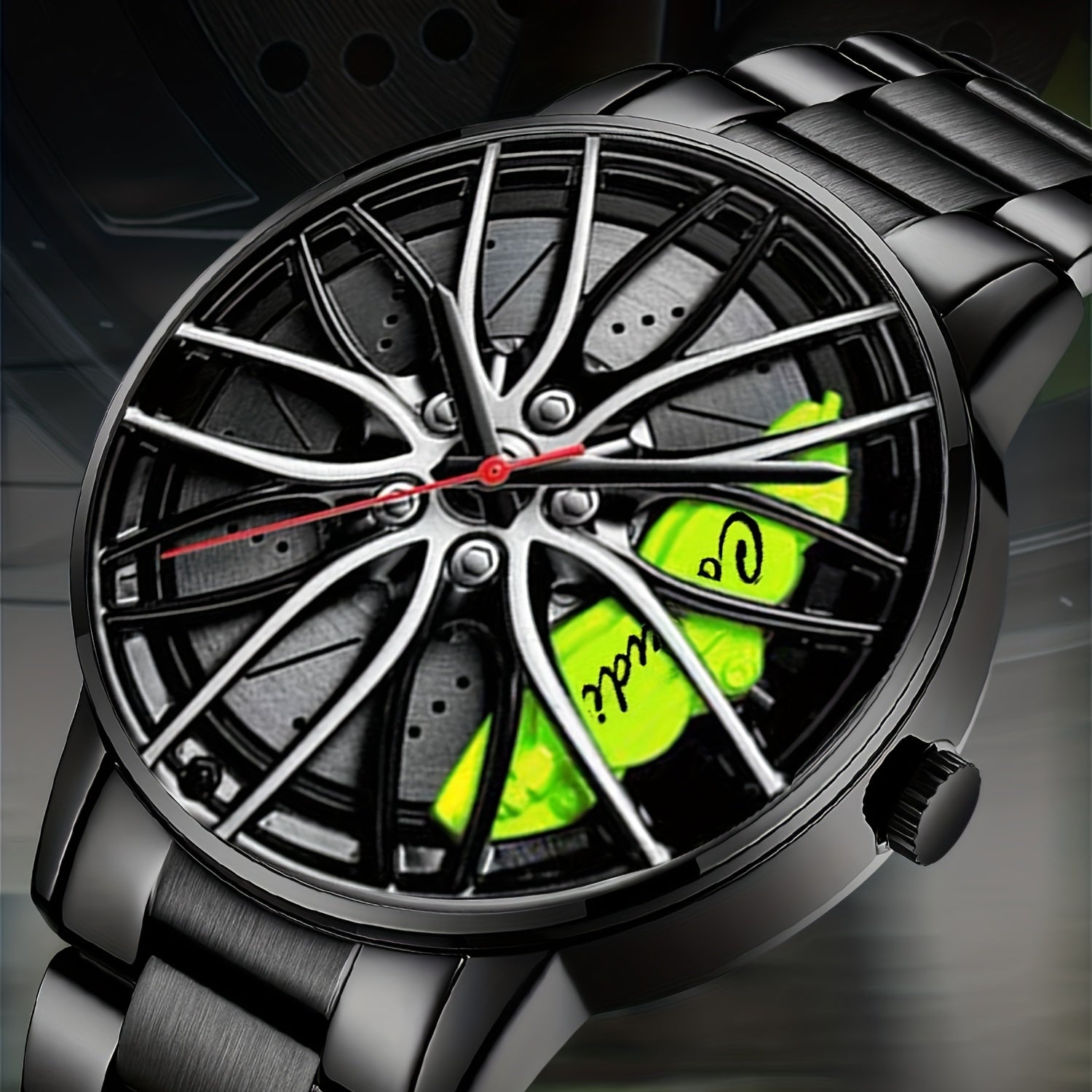 Stereoscopic Car Wheel Watch (Green) - Meoily