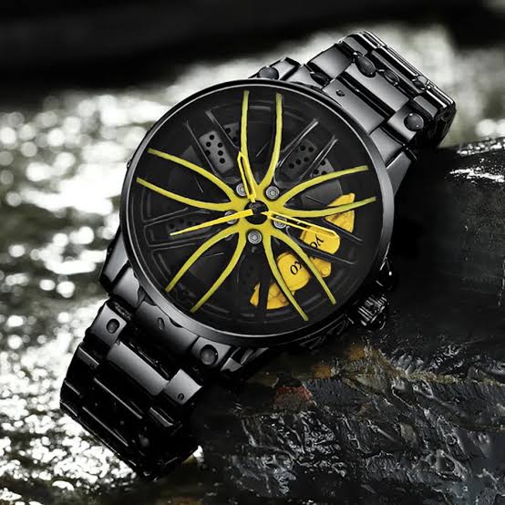 Stereoscopic Car Wheel Watch (Yellow) - Meoily