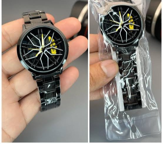 Stereoscopic Car Wheel Watch (Yellow) - Meoily